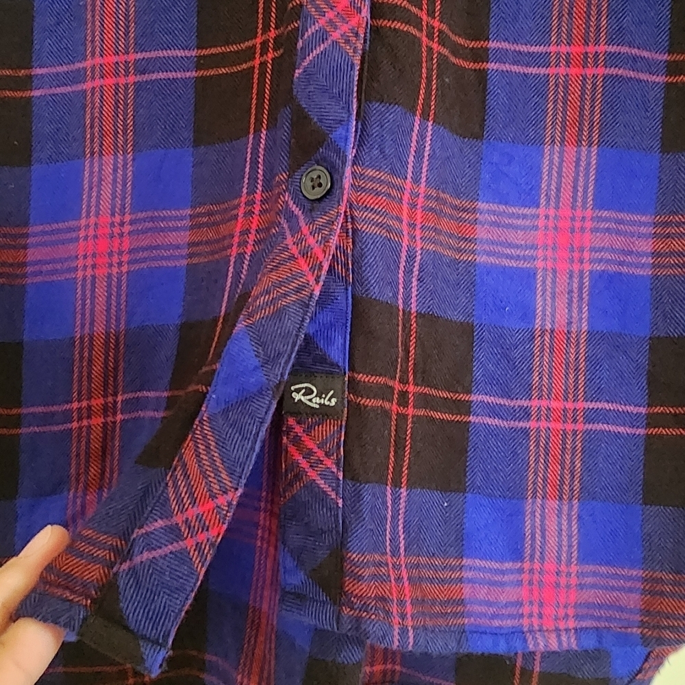 Rails Hunter Flannel Plaid Button Down Shirt Size XS - Picture 8 of 13